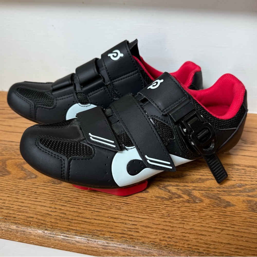 Peloton Black and Red Cycling Shoes